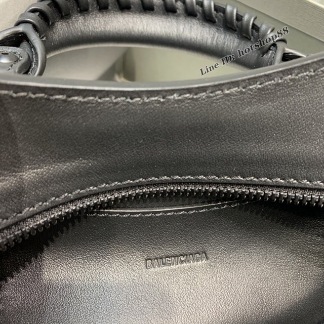 Balenciaga專櫃爆款平紋黑色黑扣手袋手提包 638512 巴黎世家小號Neo Classic機車包 fyj1456